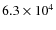 $6.3\times 10^4$