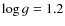 $\log g=1.2$