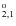 $_{2,1}^{\rm o}$