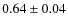 $0.64 \pm 0.04$