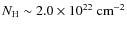 $\ensuremath{N_{{\rm H}}}\sim 2.0 \times 10^{22}~{\rm cm}^{-2}$