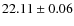 $22.11 \pm 0.06$