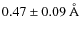 $0.47 \pm 0.09~\AA$
