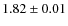 $1.82 \pm 0.01$