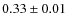 $0.33 \pm 0.01$
