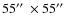 $55\hbox {$^{\prime \prime }$ }\times 55\hbox {$^{\prime \prime }$ }$