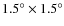 $1.5^{\circ}\times 1.5^{\circ}$