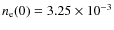 $n_{\rm e}(0)=3.25 \times 10^{-3}$