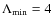 $\Lambda_{\rm min} = 4$