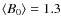 $\langle B_0\rangle=1.3$