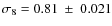 $\sigma_8=0.81 ~\pm~ 0.021$
