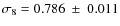 $\sigma_8=0.786 {~\pm~ 0.011}$