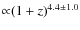 ${\propto}(1+z)^{4.4\pm 1.0}$