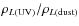 $\rho_{L({\rm UV})}/\rho_{L({\rm dust})}$