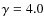 $\gamma = 4.0$
