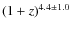 $(1+z)^{4.4\pm 1.0}$