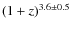 $(1+z)^{3.6\pm 0.5}$