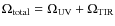 $\Omega _{\rm total}=\Omega _{\rm UV}+\Omega _{\rm TIR}$