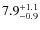$\rm 7.9^{+1.1}_{-0.9}$
