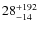 $\rm 28^{+192}_{-14}$