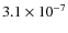 $3.1\times10^{-7}$