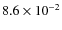 $8.6\times10^{-2}$