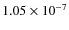 $1.05\times10^{-7}$