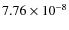 $7.76\times10^{-8}$