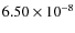 $6.50\times10^{-8}$