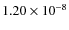 $1.20\times10^{-8}$