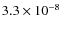 $3.3\times10^{-8}$