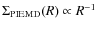 $\Sigma_{\rm
PIEMD}(R)\propto R^{-1}$