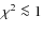 $\chi^2\la 1$