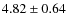 $ 4.82\pm 0.64$