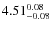 $ 4.51_{\rm -0.08}^{ 0.08}$