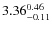 $ 3.36_{\rm -0.11}^{ 0.46}$