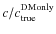$c/c_{\rm true}^{\rm DM only}$