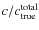 $c/c_{\rm true}^{\rm total}$