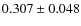 $ 0.307\pm 0.048$