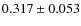 $ 0.317\pm 0.053$