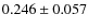 $ 0.246\pm 0.057$