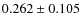 $ 0.262\pm 0.105$