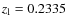 $z_{\rm l}=0.2335$