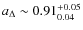 $a_{\Delta}\sim 0.91^{+0.05}_{0.04}$