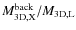 $M_{\rm 3D,X}^{\rm back}/M_{\rm 3D,L}$