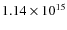 $1.14\times10^{15}$