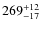 $269_{\rm -17}^{+12}$