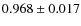 $0.968\pm0.017$