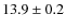 $13.9\pm0.2$