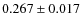 $0.267\pm0.017$